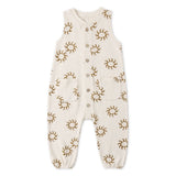 Rylee + Cru Summer Sunny Waffle Romper ~ Natural