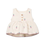 Play Up Baby Pineapple Print Woven Sleeveless Top & Pants Set ~ Natural