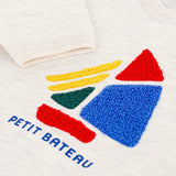Petit Bateau Baby Boat Logo Sweatshirt ~ Oatmeal