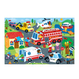 Mudpuppy Rescue Vehicles 48 Piece Giant Floor Puzzle