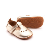 Old Soles Droplet T-Strap Baby Shoe ~ Gold