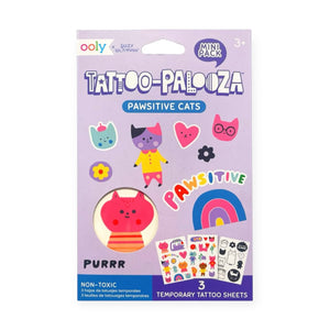 Ooly Mini Tattoo Palooza Temporary Tattoos X Suzy ~ Pawsitive Cat