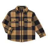 Mayoral Boys Plaid Zip Up Jacket ~ Toffee