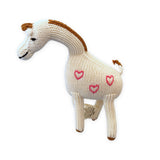 Estella Knit Baby Rattle ~ Heart Giraffe