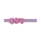 Bari Lynn Crochet Flowers on Elastic Baby Headband