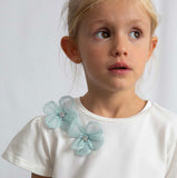 Mayoral Girls Embellished Top & Tulle Skirt Set ~ Lake