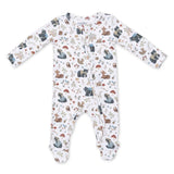 Angel Dear 2 Way Zipper Footie ~ Southern Woodland Animals Green