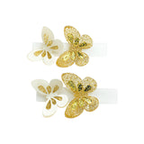 Lilies & Roses Gold Glitter Butterfly Hair Clips