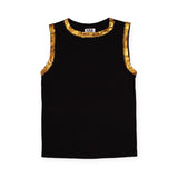 MIA New York Foil Tank Top & Double Ruffle Skirt Set 7-12 ~ Black/Gold