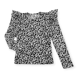 MIA New York Flutter Sleeve Wild Sweater ~ White/Black