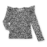 MIA New York Flutter Sleeve Wild Sweater ~ White/Black