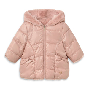 Mayoral Baby Girl Reversible Faux Fur Puffer Coat ~ Petisui