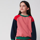 Bobo Choses Girls Tic Tac Toe Color Block Sweatshirt & Pleated Skirt Set ~ Multi