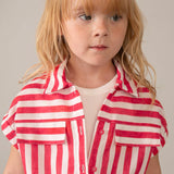 Mayoral Girls Striped Blouse w/ Tank Top 7-12 ~ Persimmon