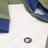 Petit Bateau Boys Color Block Hoodie & Joggers Set ~ Olive Green Multi