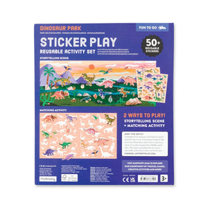 Mudpuppy Dinosaur Park Sticker Play Reusable Sticker Activity Set