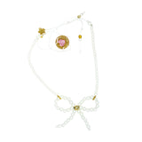 Lilies & Roses Pearl Bow Necklace