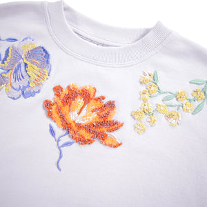 Molo Marika Sequin Flowers Sweatshirt 7-12 ~ Thistle