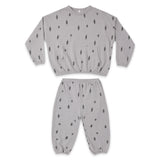 Rylee + Cru Baby Relaxed l/s Top & Pants Set ~ Bolts/Dusty Blue