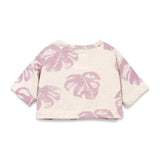 Play Up Baby Hibiscus Print s/s Sweatshirt & Sweatshorts Set ~ Oatmeal