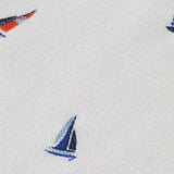 Scotch & Soda Boys s/s Allover Printed Pique Polo ~ White