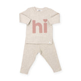 Oh Baby! Heart Dot Hi 2pc Set ~ Sand/Blush