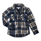 Appaman Boys Snow Fleece Shirt ~ Navy Mocha Plaid