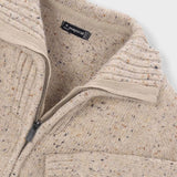 Mayoral Boys Knit Zip Sweater ~ Tweed