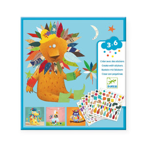 Djeco Create Animals Sticker Kits