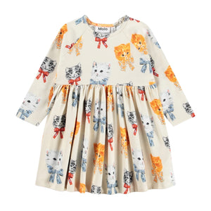 Molo Baby Charmaine Dress ~ Retro Kittens