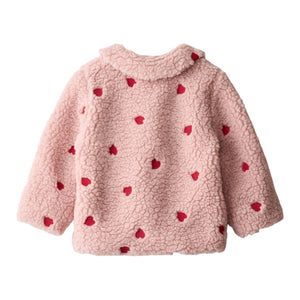 Molo Baby Ursula Sherpa Jacket ~ Red Hearts Soft
