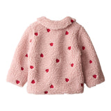 Molo Baby Ursula Sherpa Jacket ~ Red Hearts Soft