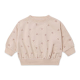 Quincy Mae Relaxed Fleece Sweatshirt & Sweatpants Set ~ Hearts/Dusty Rose