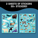Mudpuppy Arctic Life Sticker Play Reusable Sticker Activity Set