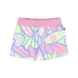 Billieblush Girls Surf Print Crewneck Sweatshirt & Shorts Set ~ Green Lemon