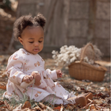 Elegant Baby Fleece Dress & Ribbed Leggings Set ~ Forest Family