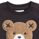 Huxbaby Furry Huxbear Sweatshirt & Sweatpants Set ~ Soft Black