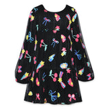 Baby Sara Sequin Mesh Empire Tier Dress ~ Black Multi