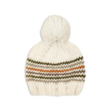 The Blueberry Hill Knit Stripe Hat ~ Woodland/Cream
