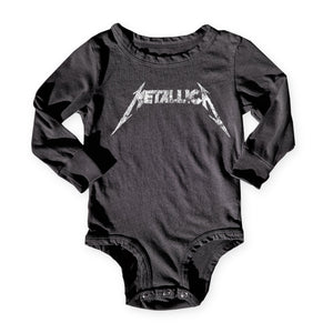 Rowdy Sprout Metallica Ride the Lightening l/s Onesie ~ Washed Black
