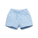 Play Up Baby Hermit Crab T-Shirt & Jersey Shorts Set ~ White/Light Blue