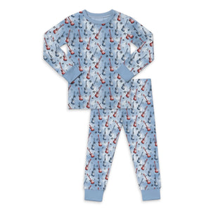 Baby Steps Let's Rock l/s Pajama Set ~ Blue