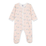 Petit Bateau Front Snap Striped Elephant Print Footie ~ Multi