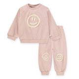 Molo Baby Disc Sweatshirt & Simeon Sweatpants Set ~ Petal Blush