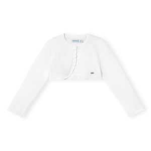 Mayoral Baby Girl Basic Knit Bolero ~ White