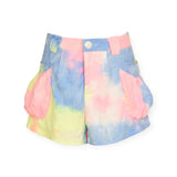 Hannah Banana Tie Dye Cargo Shorts ~ Pink Multi