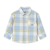 Mayoral Baby Boy l/s Check Button Down Shirt ~ Rain