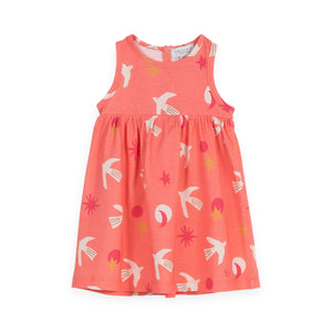 Yell-Oh! Baby Girl Printed Sleeveless Dress ~ Summer Sky