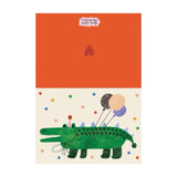 Daria Solak Illustrations Party Alligator Birthday Card