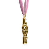 Gunner & Lux Love Velvet Ribbon Charm Necklace